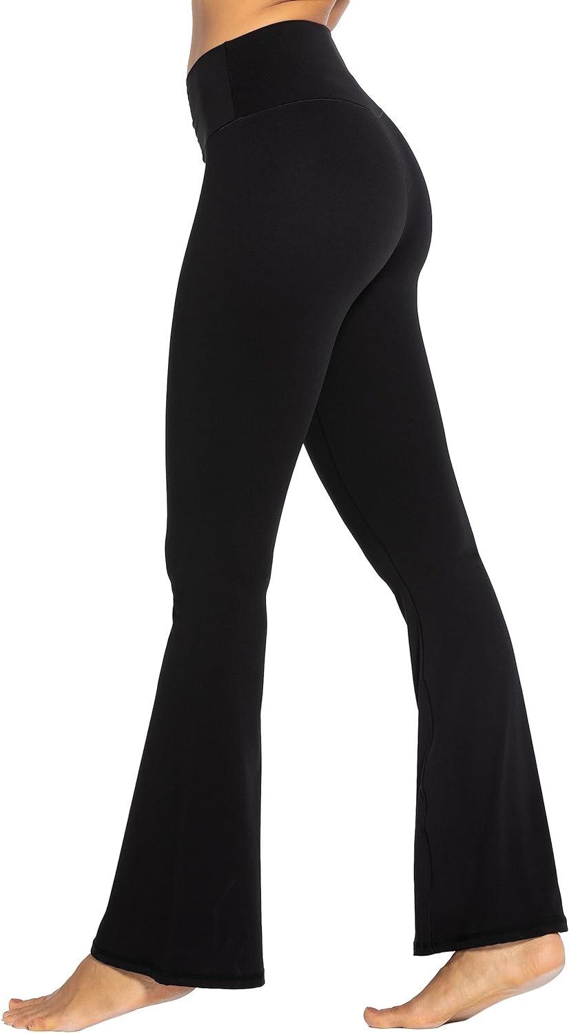 Sunzel Flare Leggings, Crossover Yoga Pants with Tummy Control, High-Waisted and Wide Leg