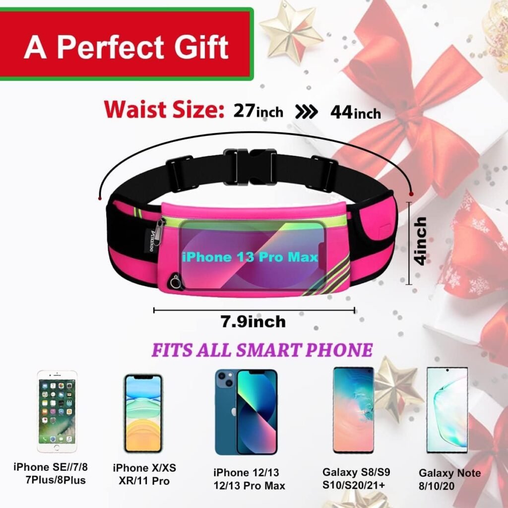 Running Belt Waist Pack Bag,Workout Gear,Gym Fitness Fanny Pack for Phone,Cell Phone Holder for Running,Jogging Pocket Belt for Women  Men,Running Accessories(Blue)