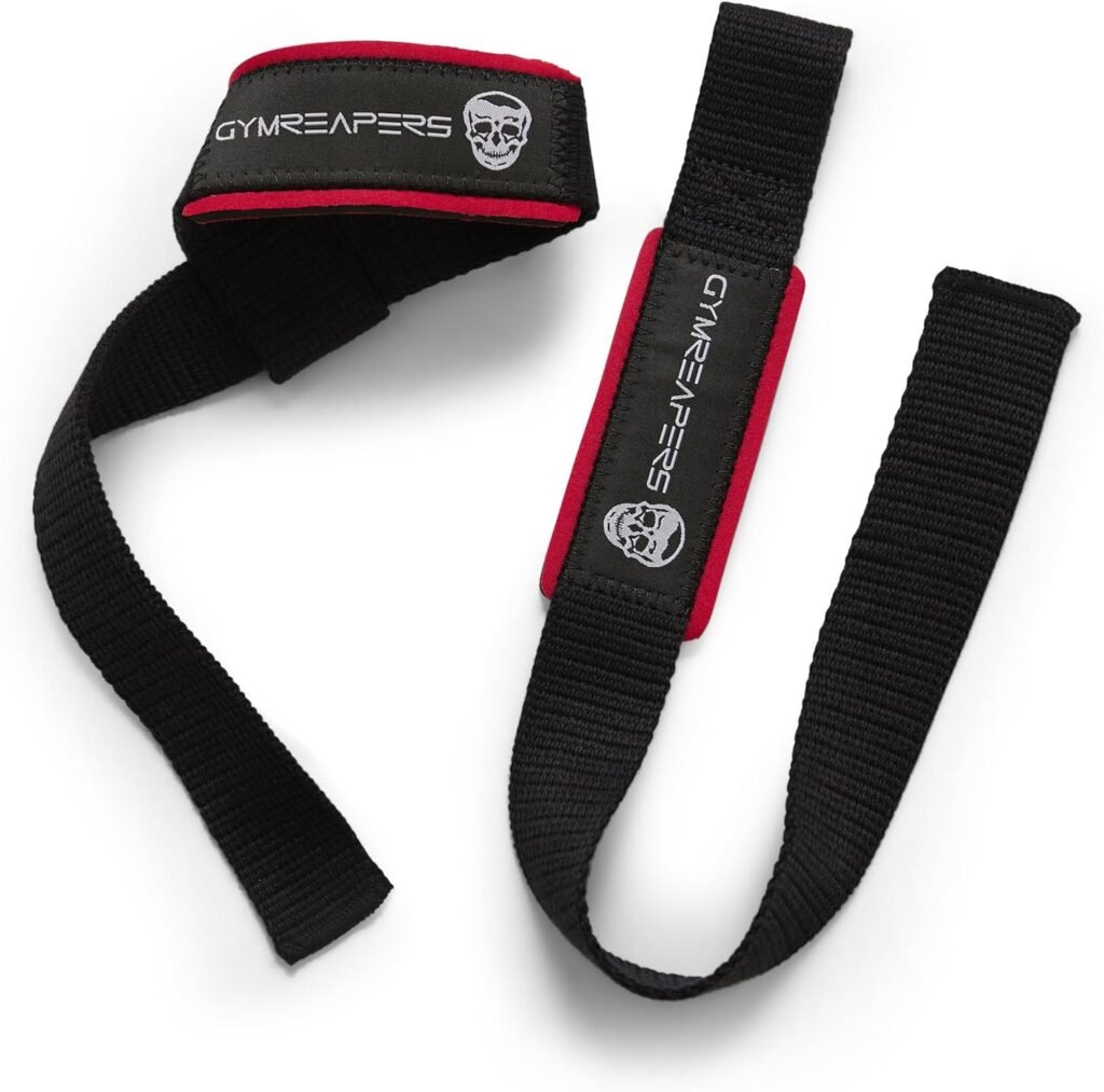 Gymreapers Lifting Wrist Straps for Weightlifting, Bodybuilding, Powerlifting, Strength Training,  Deadlifts - Padded Neoprene with 18 inch Cotton