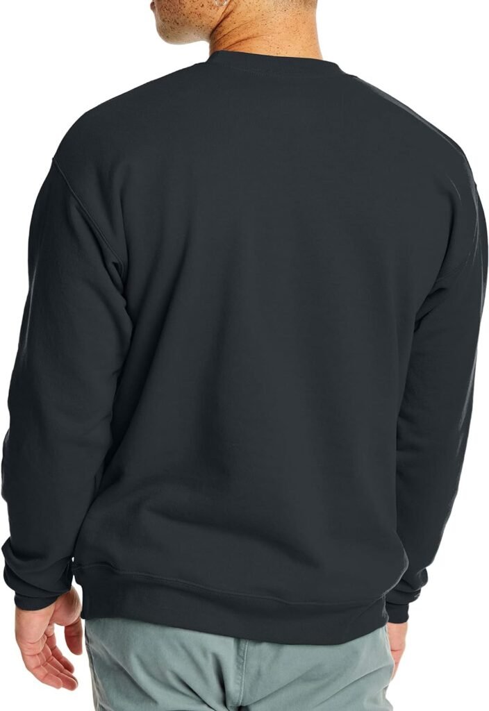 Hanes Mens Ecosmart Fleece Sweatshirt, Cotton-blend Pullover, Crewneck Sweatshirt for Men, 1 Or 2 Pack Available